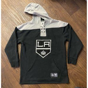 NHL Fanatics  LA Kings Hockey Hoodie Black Gray White Causeway Collection Medium